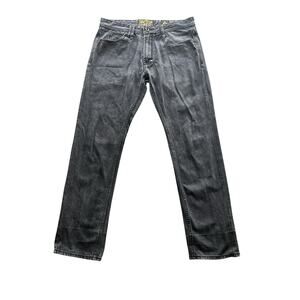 Akoo Jeans Men's Size 36 Black Denim Straight Fit Streetwear Hip Hop Pants